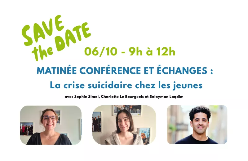 06/10 - Matinée conférence et échange : Crise suicidaire chez les jeunes